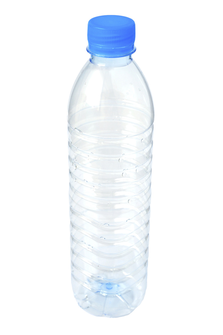 Empty plastic water bottle