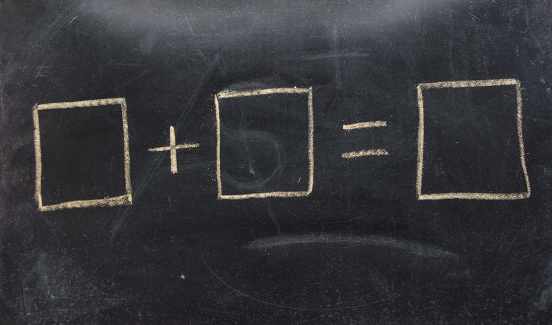 math equation on blackboard concept