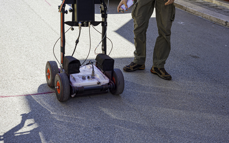 The GPR is a noninvasive method used in geophysics. It is based on the analysis of electromagnetic waves transmitted into the ground reflections.