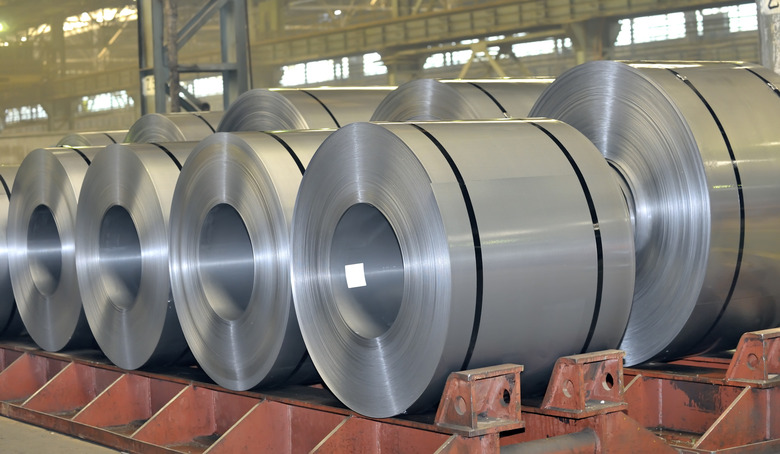 rolls of steel sheet