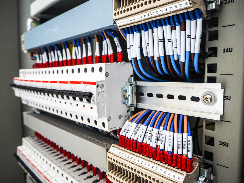 wiring cable of control systems in power plant.