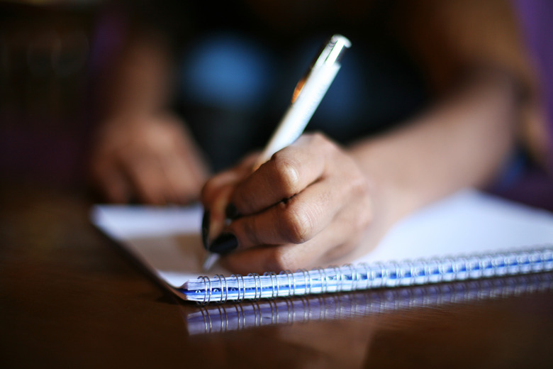 African woman writing.