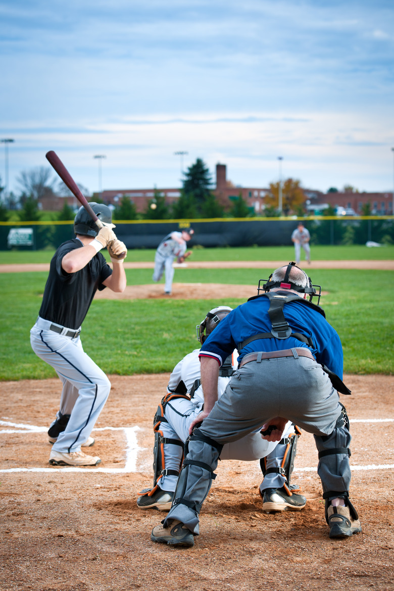 Baseball Batter In Mid Swing