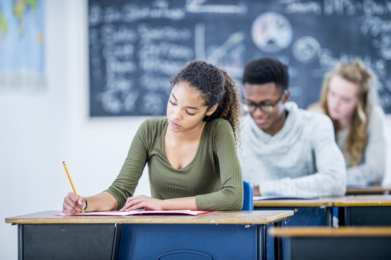 Students Doing A Test