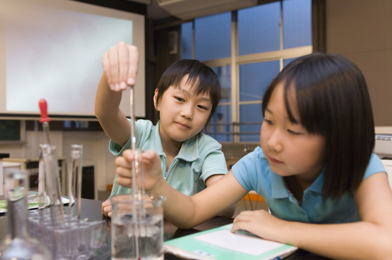 Students conducting science experiment