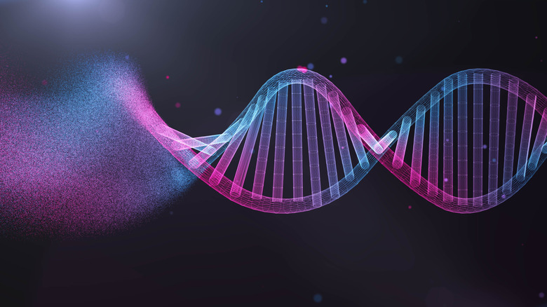 illustration of DNA  Futuristic digital Abstract  background for Science and technology