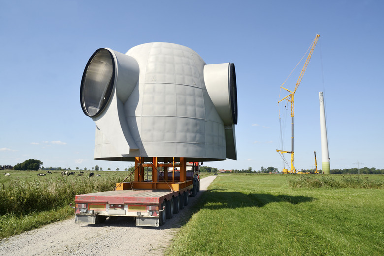 Semi-Truck transporting Rotor Hub of a Wind Turbine