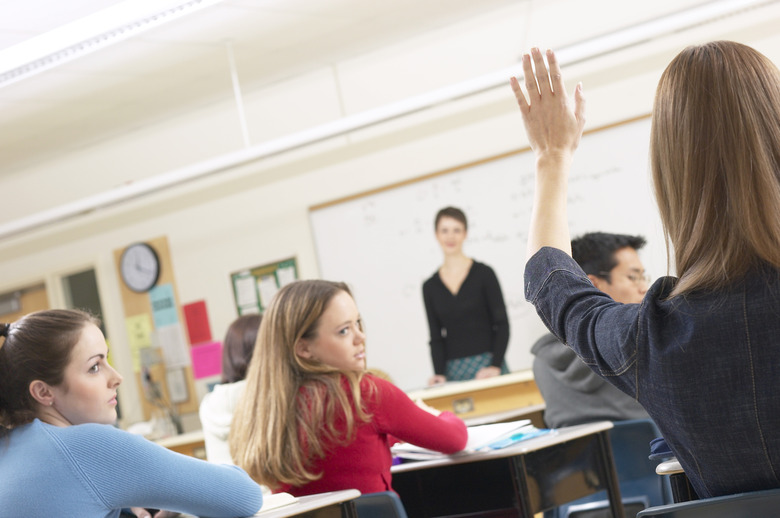 Teacher and students in a classroom