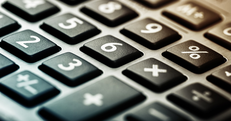 Closeup image of calculator keyboard