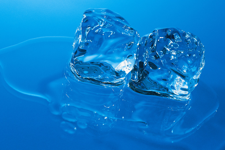 Melting ice cubes