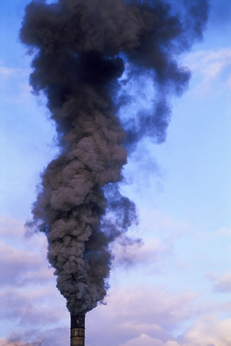 Smoke coming out of smokestack