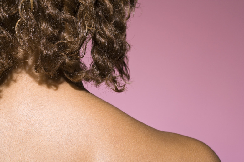 Back view of woman with bare shoulders