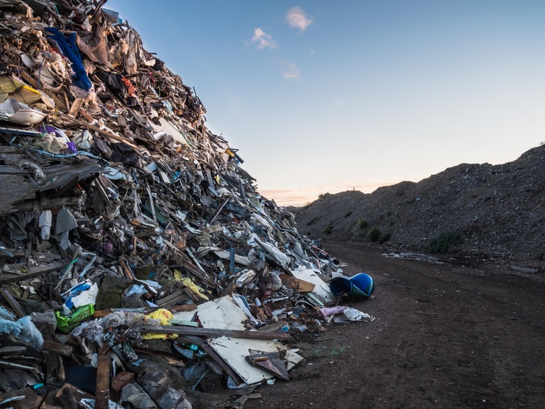 Recycling Depot Trash Heap in the Morning Sun