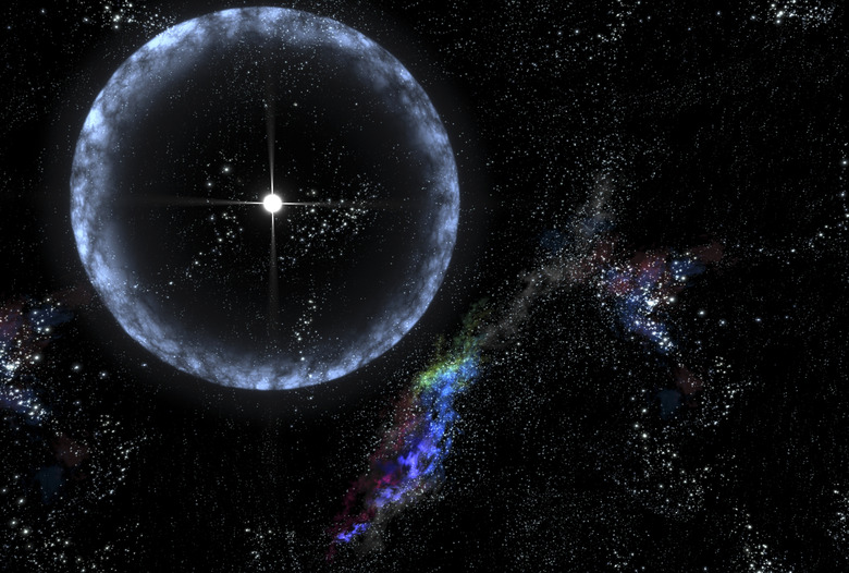 A Neutron star SGR 1806-20 producing a gamma ray flare.