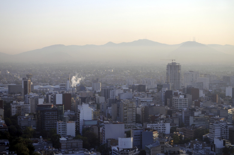 Hazy morning in Mexico City