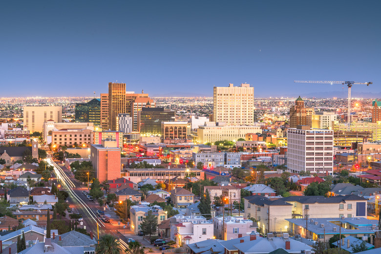 El Paso, Texas, USA Downtown Skyline