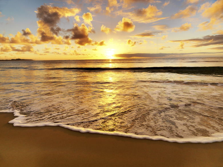 beautiful sunset on the Australian beach