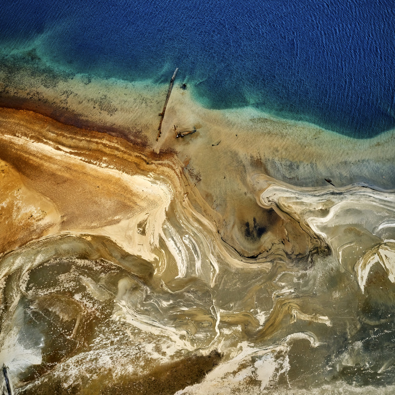 Rio Murta river delta in Gral Carrera lake, Patagonia, Chile