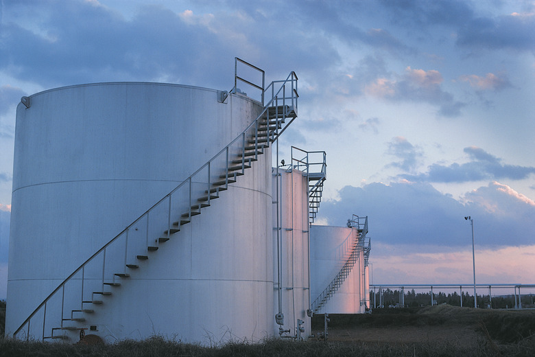 Oil storage tanks