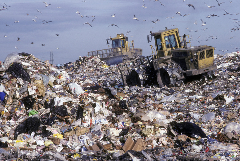 Rubbish on a landfill site 