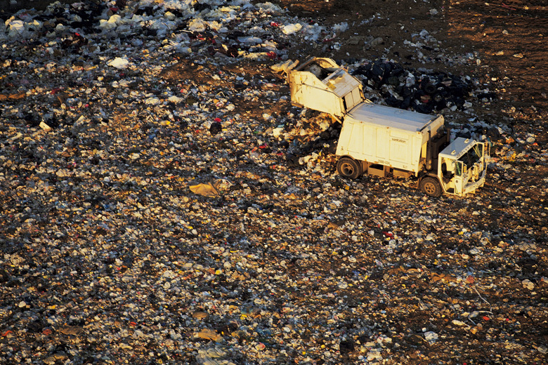 Aerial view of landfill