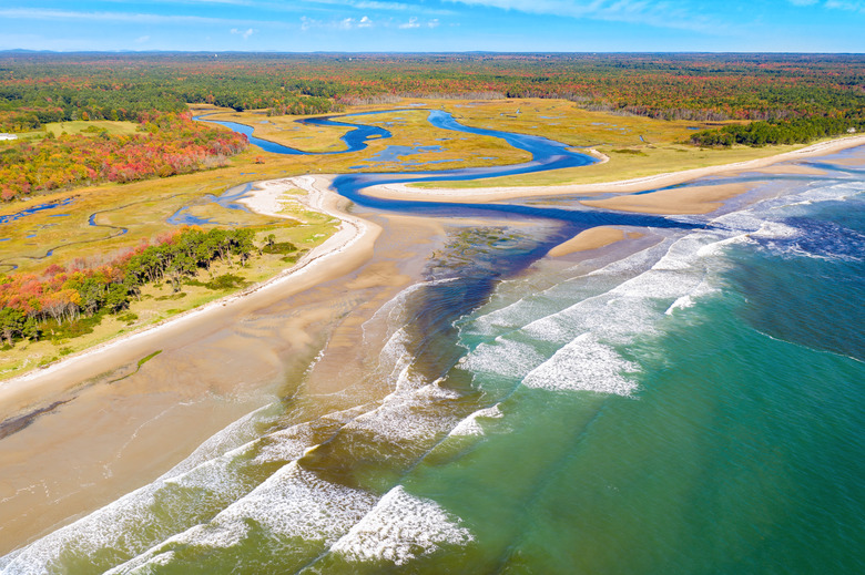 Aerial view of Little River estuary