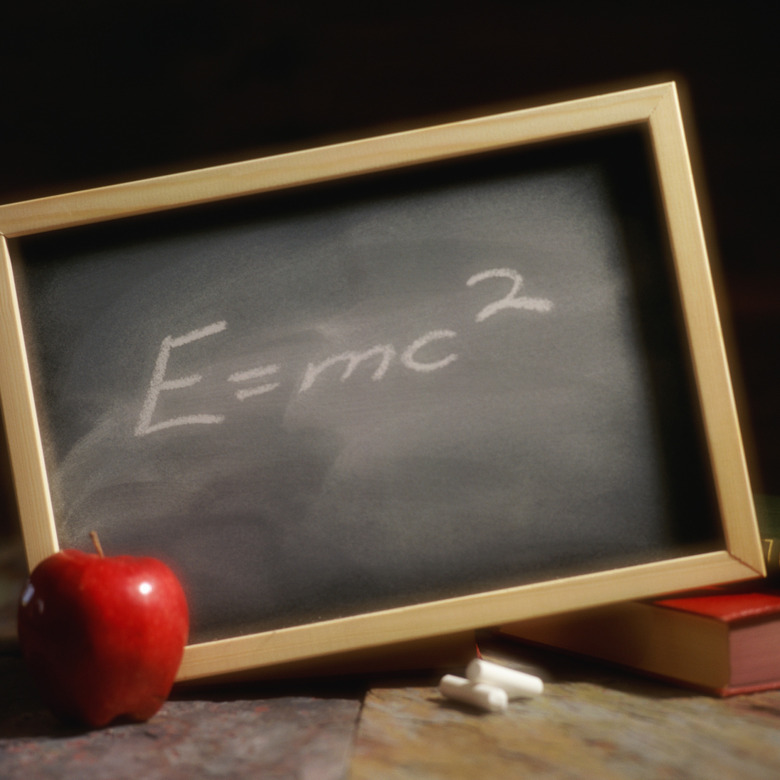 Chalkboard with Einstein's Theory of Relativity