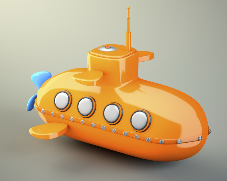 Cartoon-styled submarine