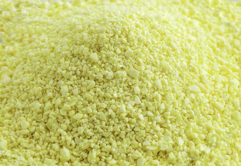 Powder sulfur abstract background