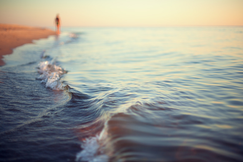 beach sunset abstract background shoreline