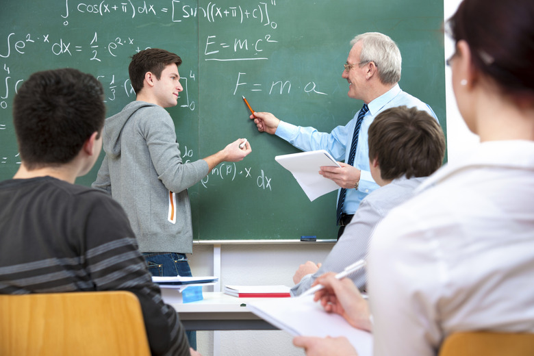 students with a teacher in classroom