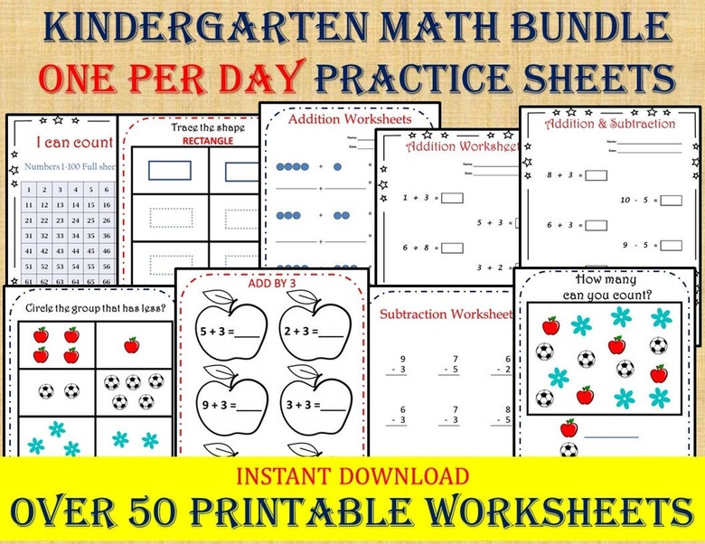 Kindergarten Math Printable Sheets