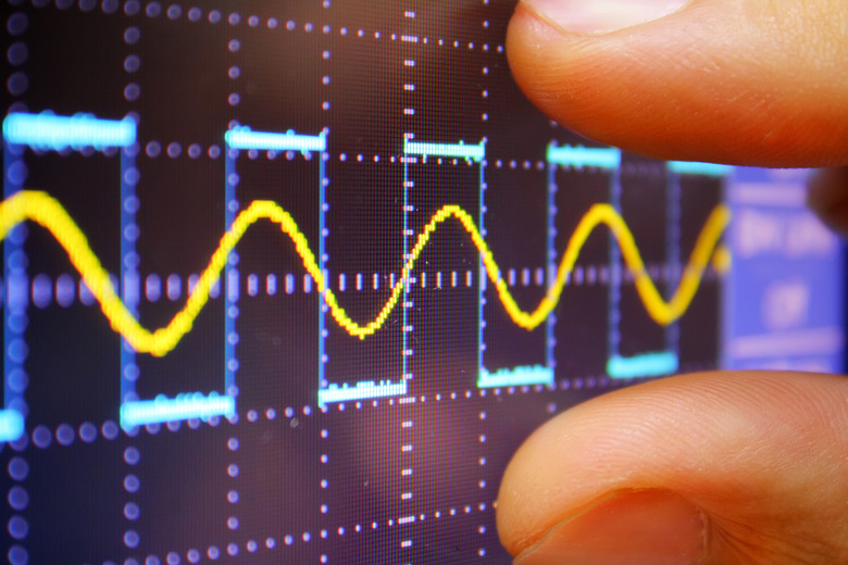 wave on oscilloscope