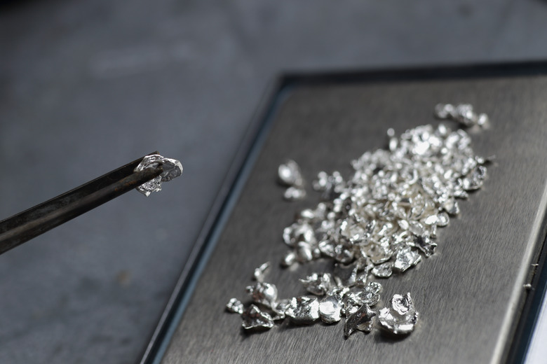 Tools of jewellery. Jewelry workplace on metal background.