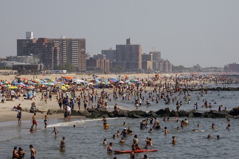 New York City Hit With Late Summer Heat Wave With Scorching Temperatures