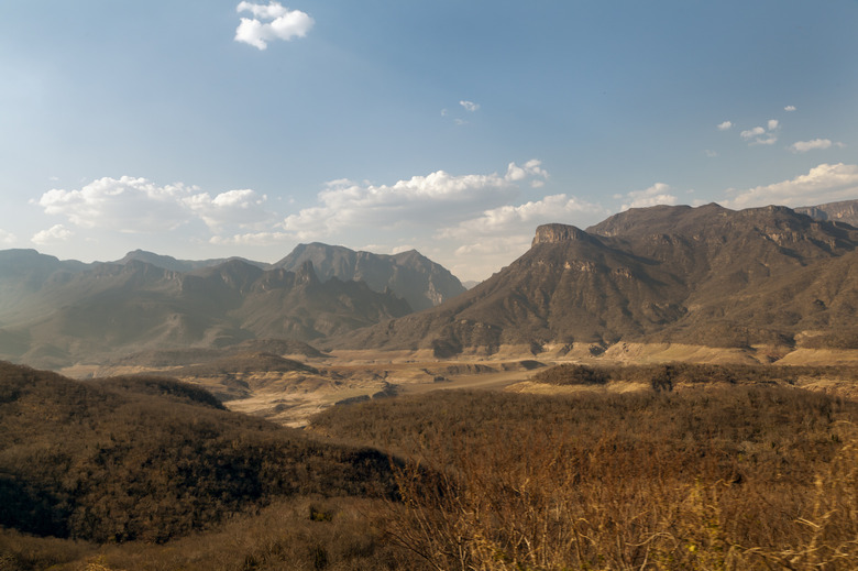 Copper canyon mountains in Mexico