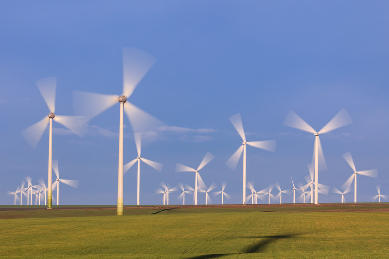 Wind Power Turbines in  Dobrogea, Romania