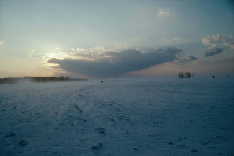 Arctic tundra landscape at sunset, Canada