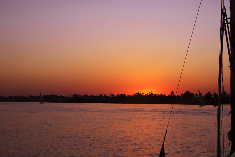 Nile river at dusk, Egypt