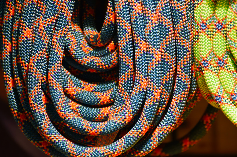 Mountain Climbing Rope Close Up Abstract