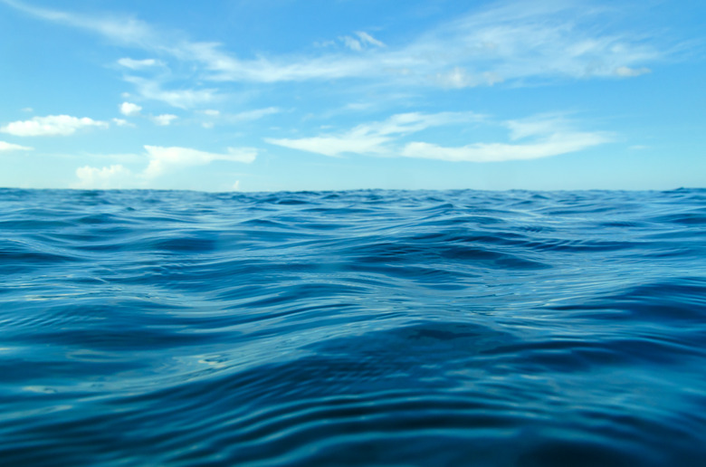 ocean waves from the near with blue sky