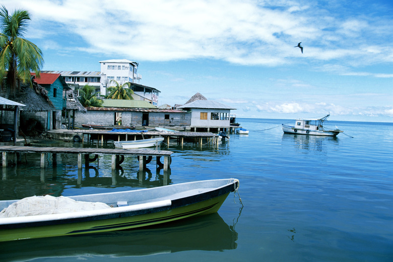 Provincial wharf in calm marina, Guatemala