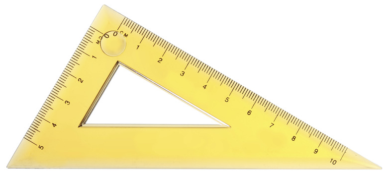 Close up of a yellow ruler