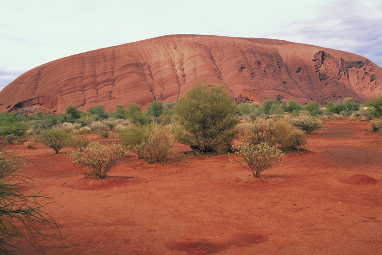 Rock formation in desert