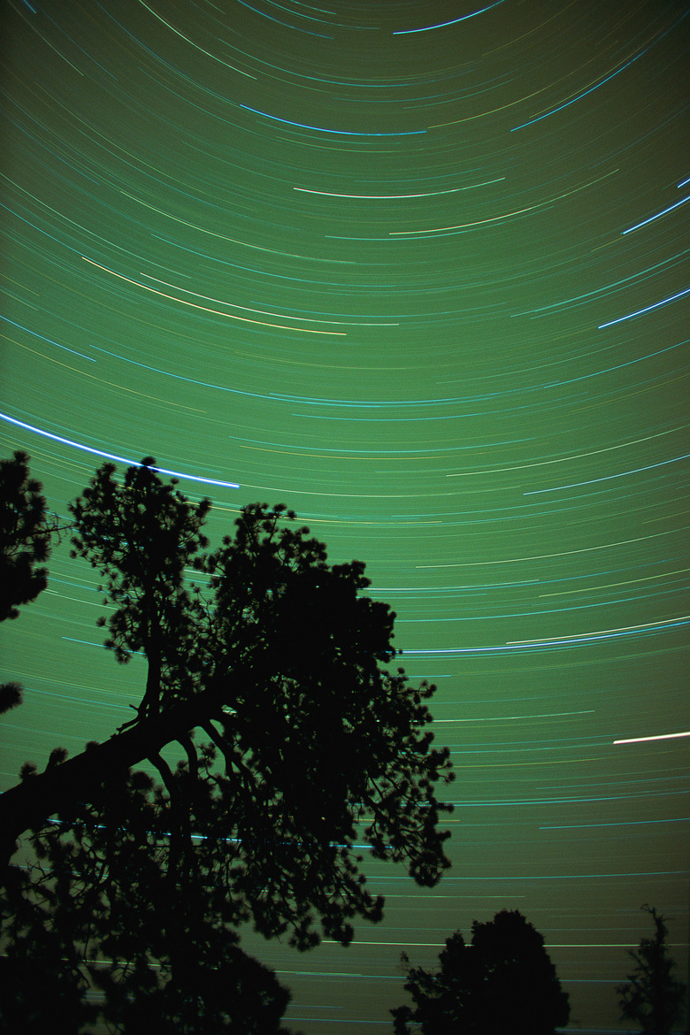 Time-lapse shot of stars in sky