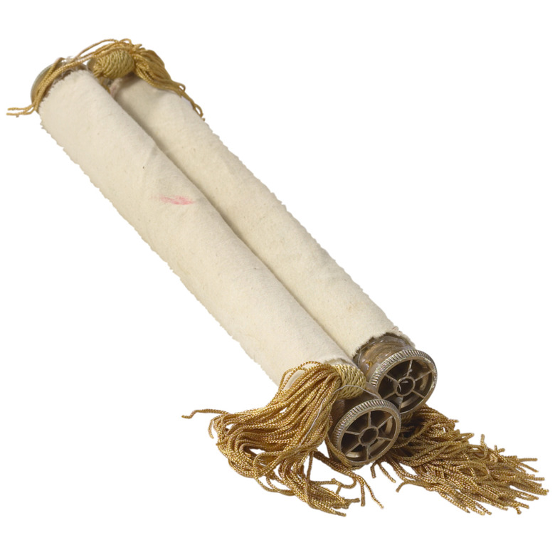 Tassels on scroll