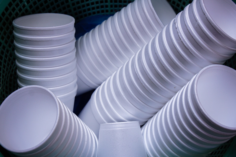 Close-Up Of Disposable Cups