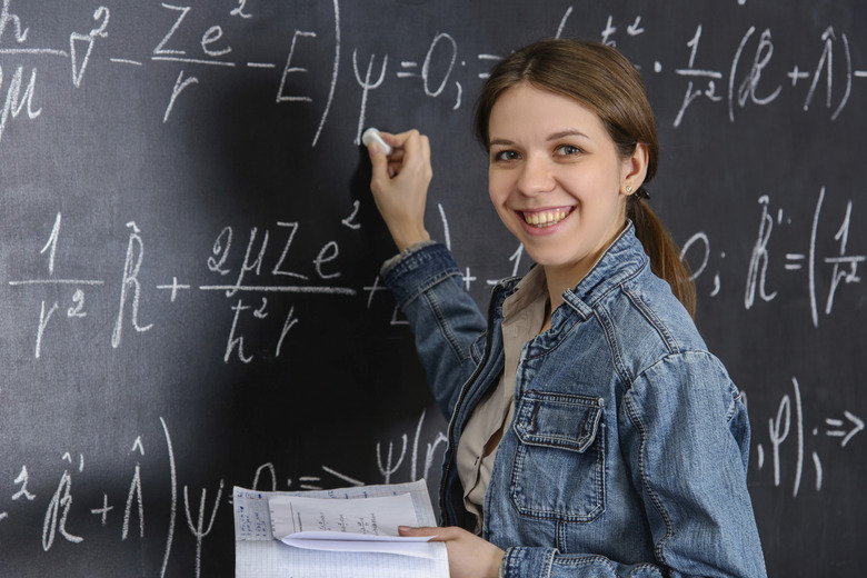 Smiling clever student