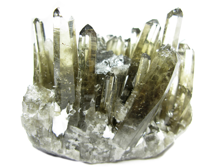 morion quartz geode geological crystals