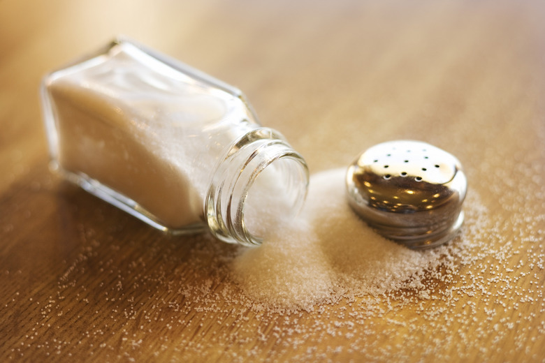 Spilled salt shaker